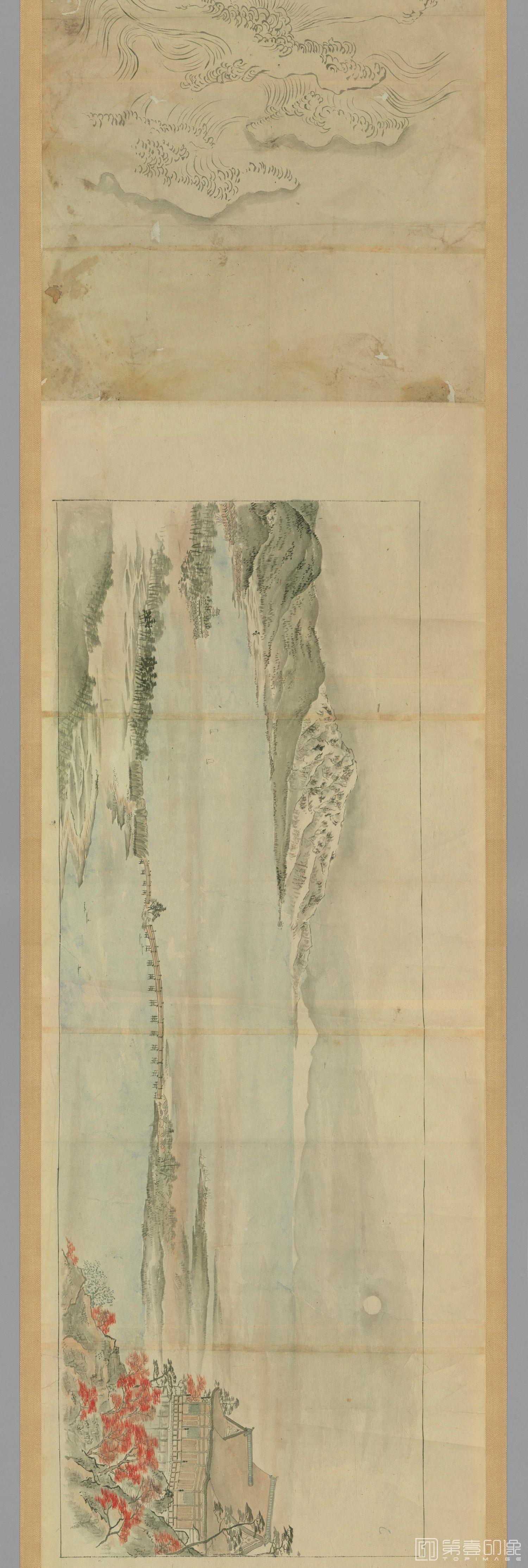 水彩画-日本-明清古画动物山水粉本图卷-分段-11