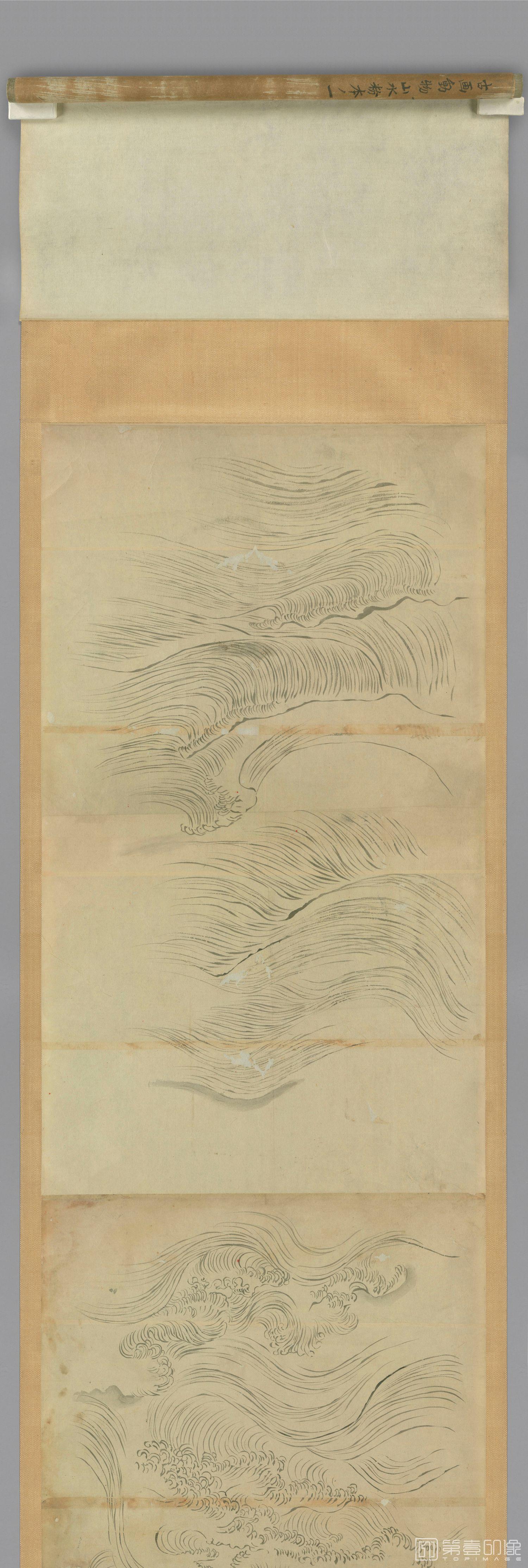 水彩画-日本-明清古画动物山水粉本图卷-分段-12