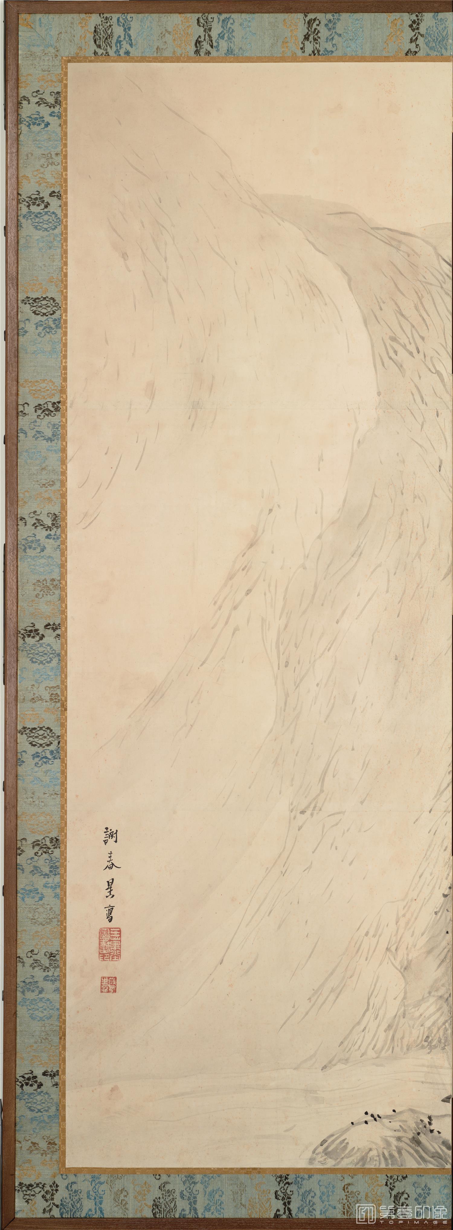 水彩画-山野行乐图屏风-155x388cm-一屏分屏-06