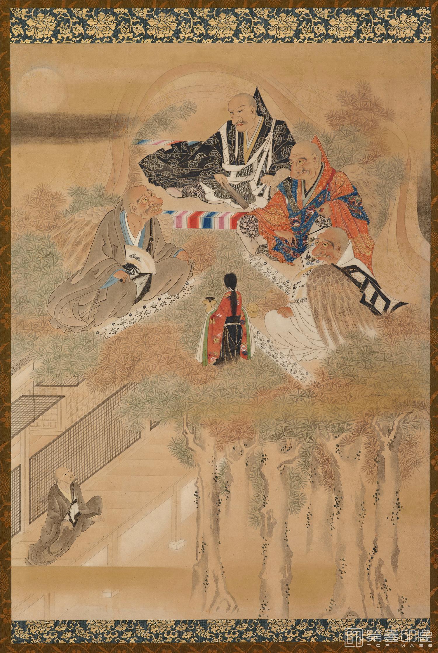 水彩画-日本-江户早期-工笔画册-54x39.4cm-01