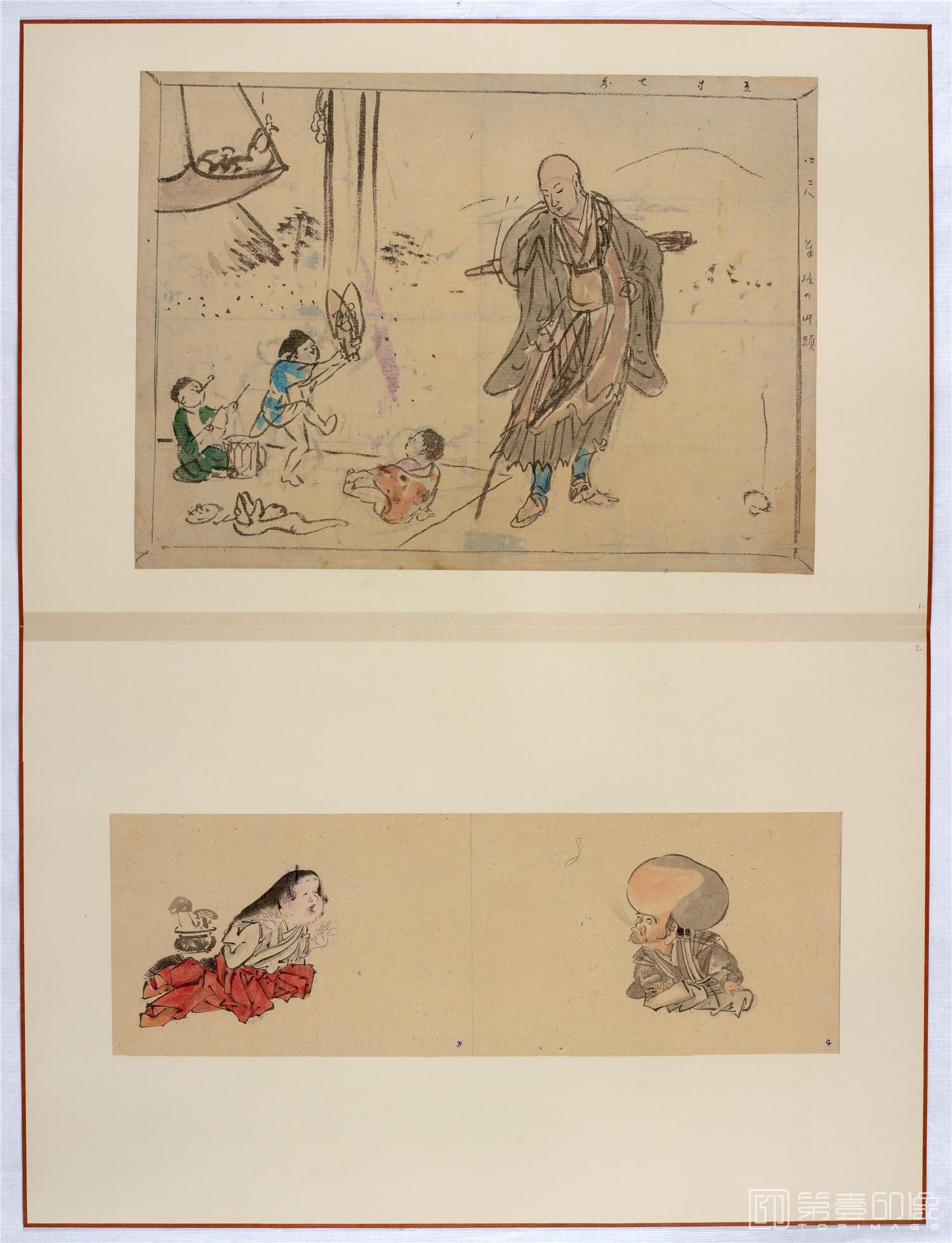 水彩画-日本-江户时代-杂画册-43.8x59.9cm-12
