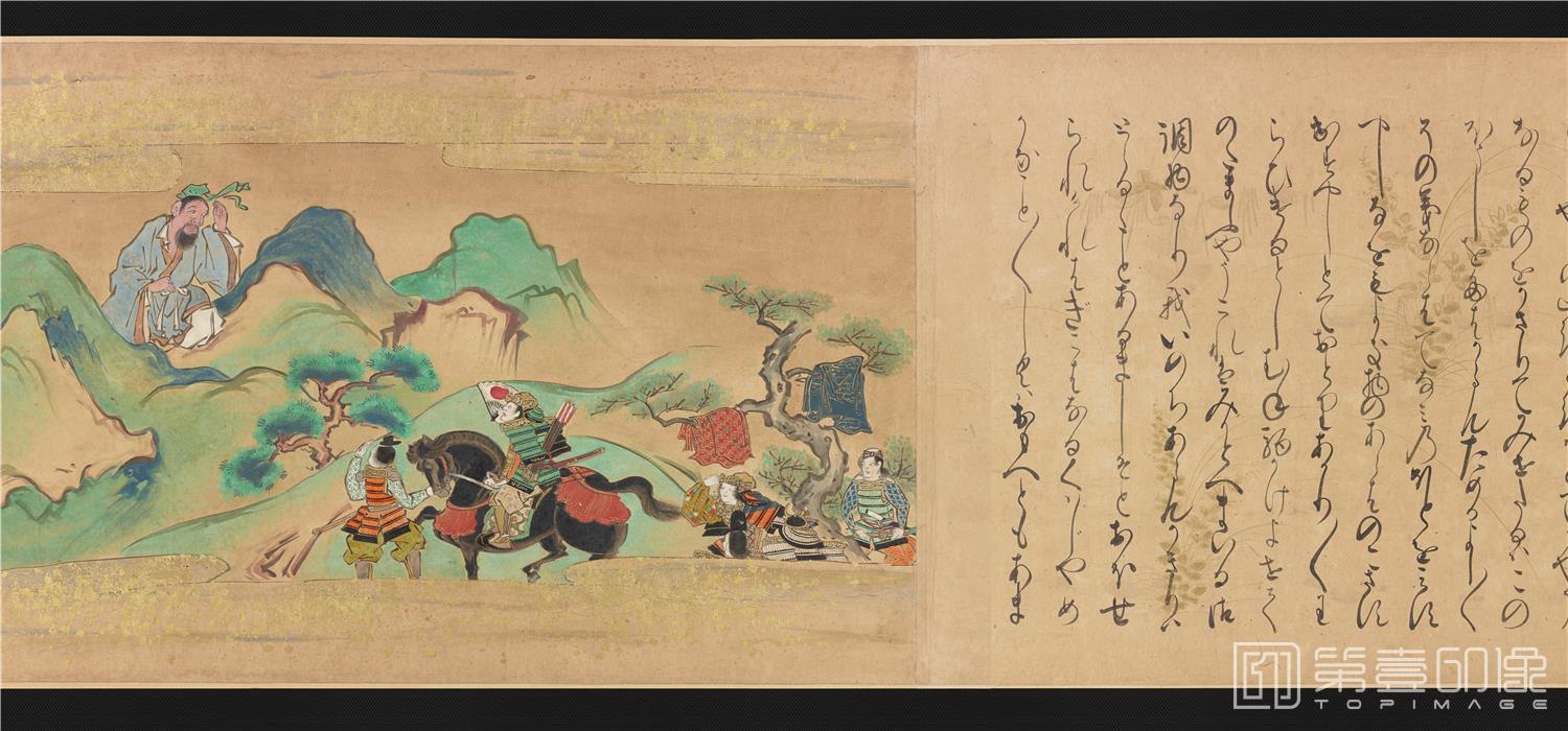 水彩画-日本-江户时期-乡村故事绘卷 (上部)-32.7×1888.4cm-分段-07