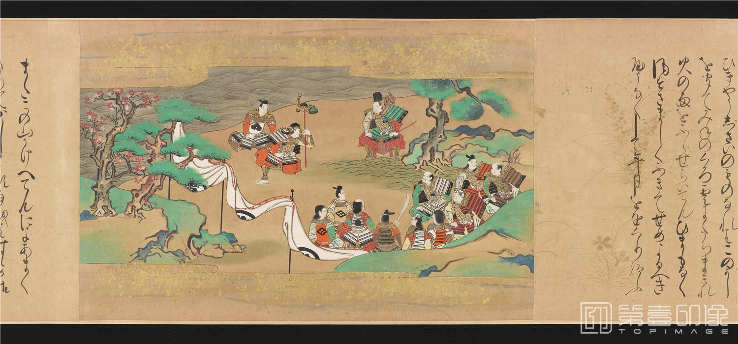水彩画-日本-江户时期-乡村故事绘卷 (下部)-32.7×1888.4cm-分段-01