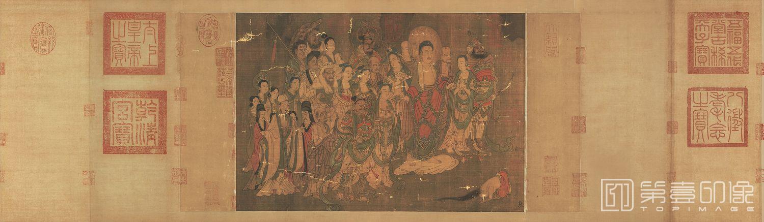 国画-燃灯佛授记释迦文图-分段-02