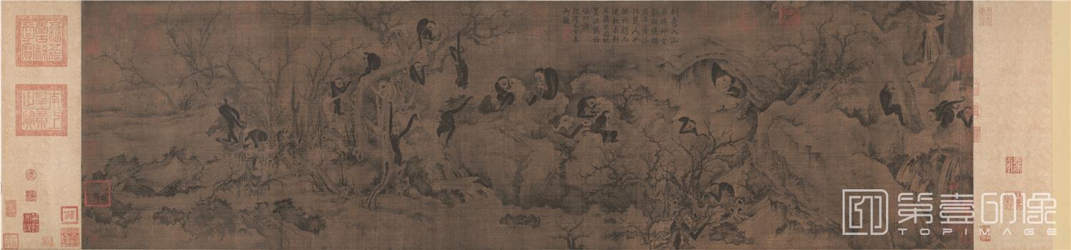 国画-聚猿图卷-分段-01