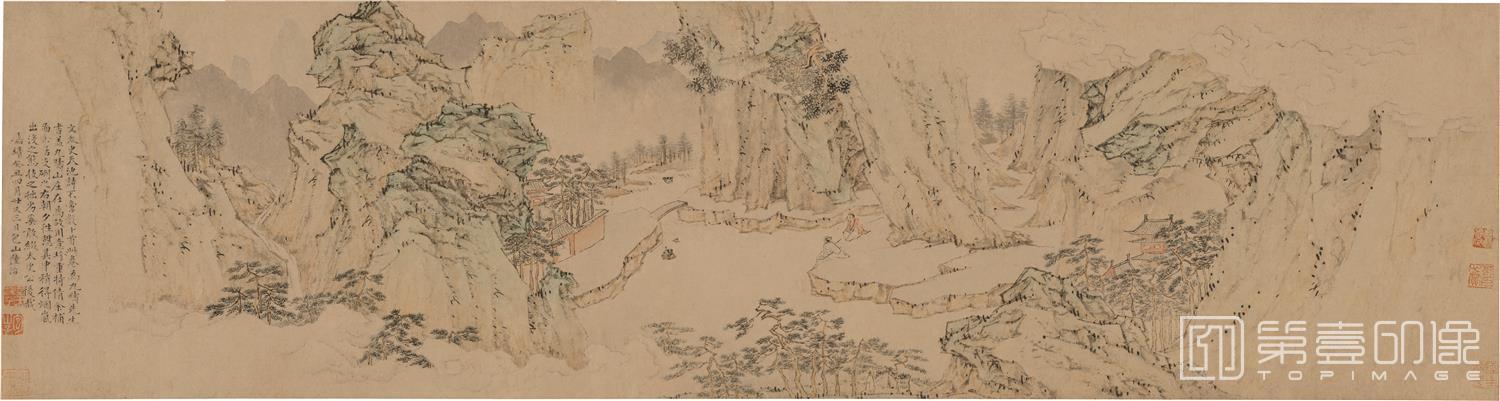 国画-天池晚眺图-分段-02