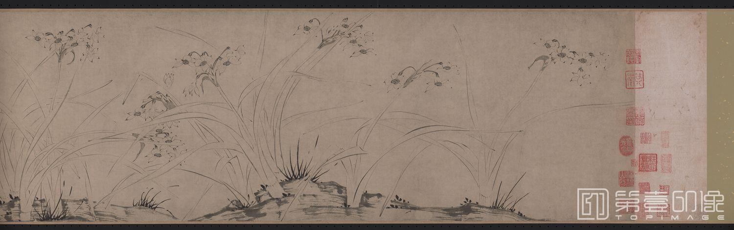 国画-仿赵孟坚水仙图-01