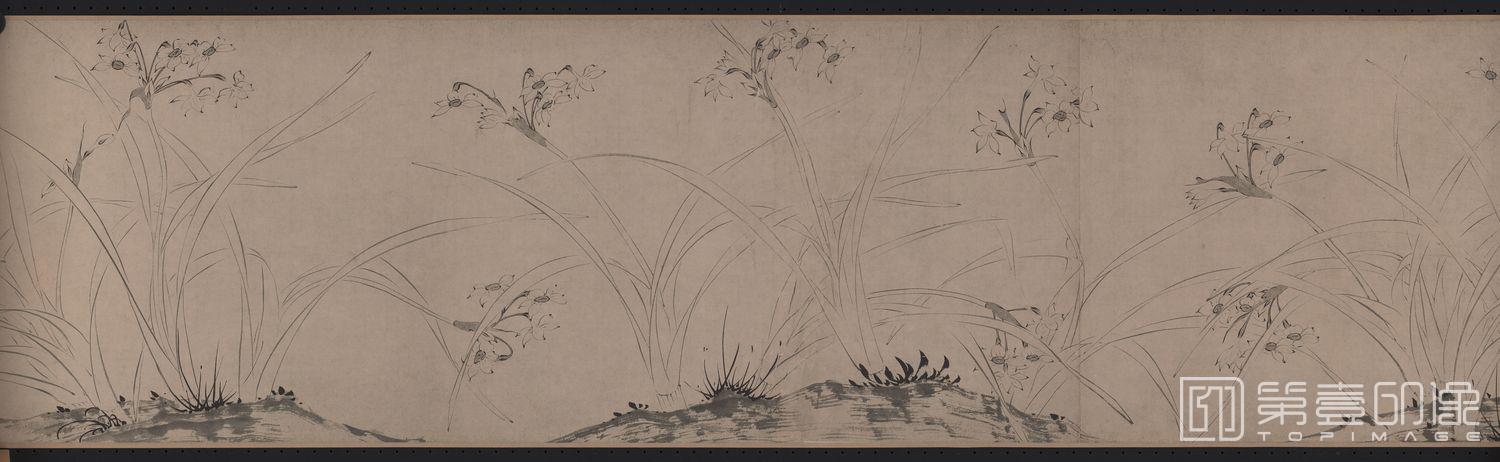 国画-仿赵孟坚水仙图-02