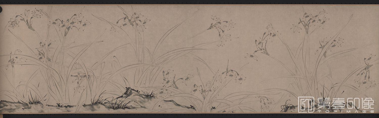 国画-仿赵孟坚水仙图-04