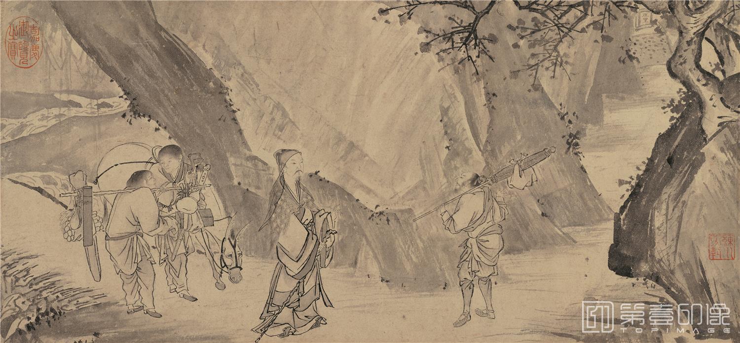 国画-归去来辞图卷纸-02