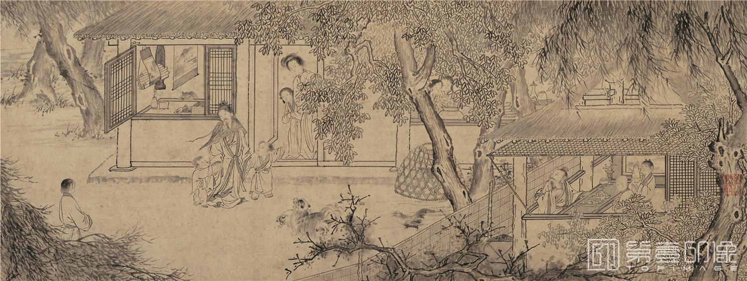 国画-归去来辞图卷纸-03