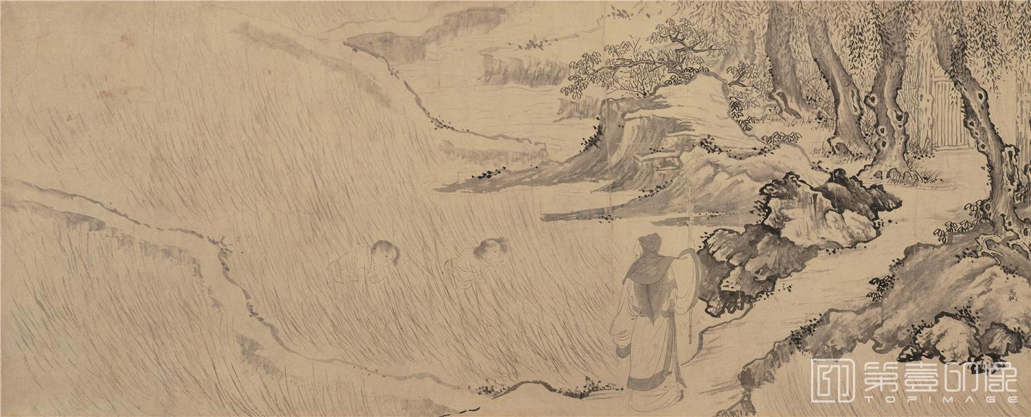 国画-归去来辞图卷纸-08