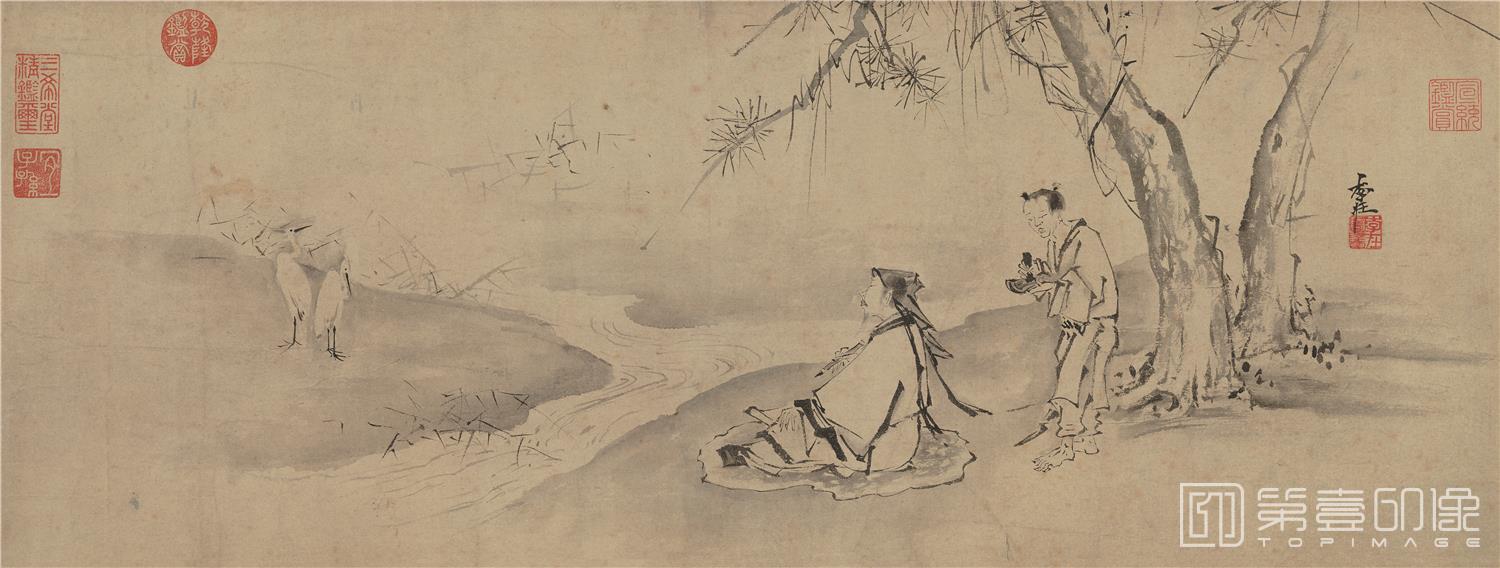 国画-归去来辞图卷纸-09