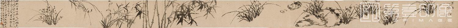 国画-荆棘从兰图卷-02