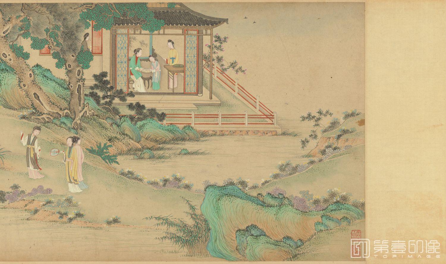 国画-蚕织图卷-01