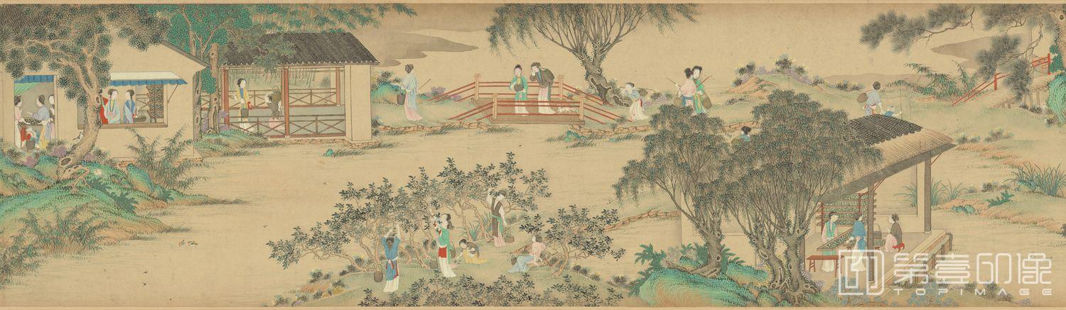 国画-蚕织图卷-02