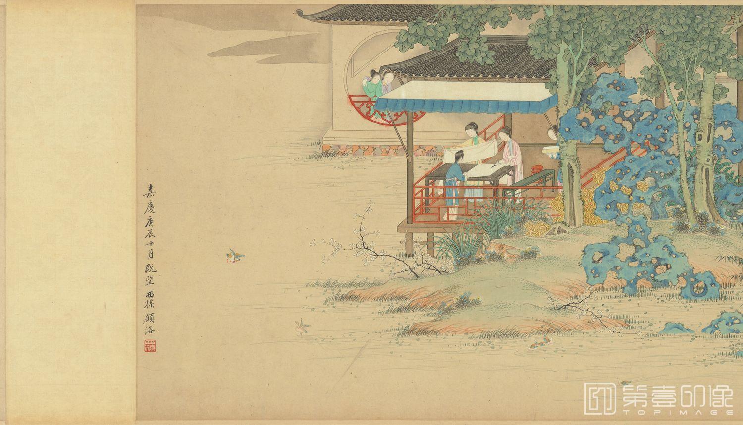国画-蚕织图卷-05