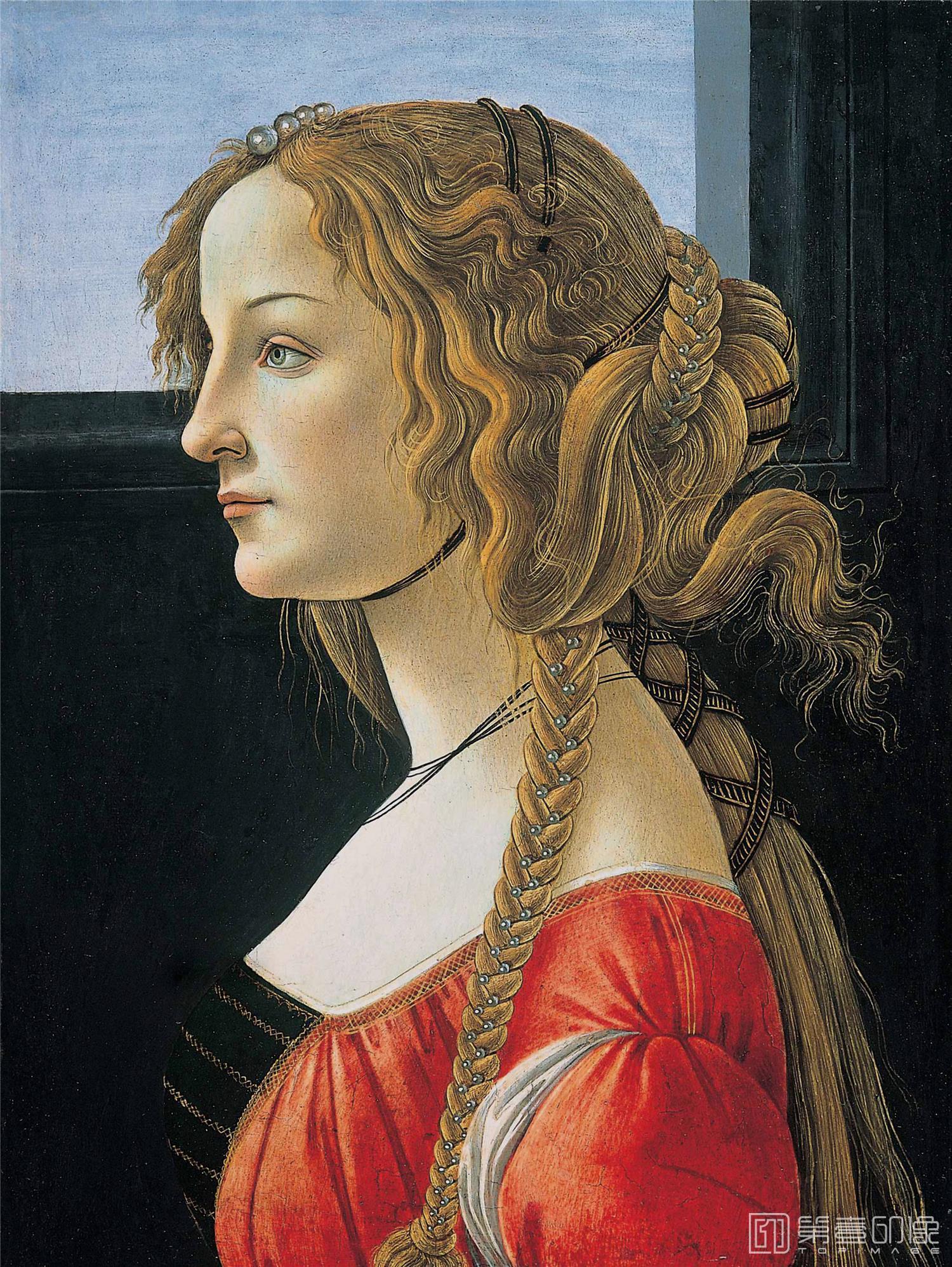 油画-油画-国内外油画-伦敦馆藏油画名作-botticelli-young-woman