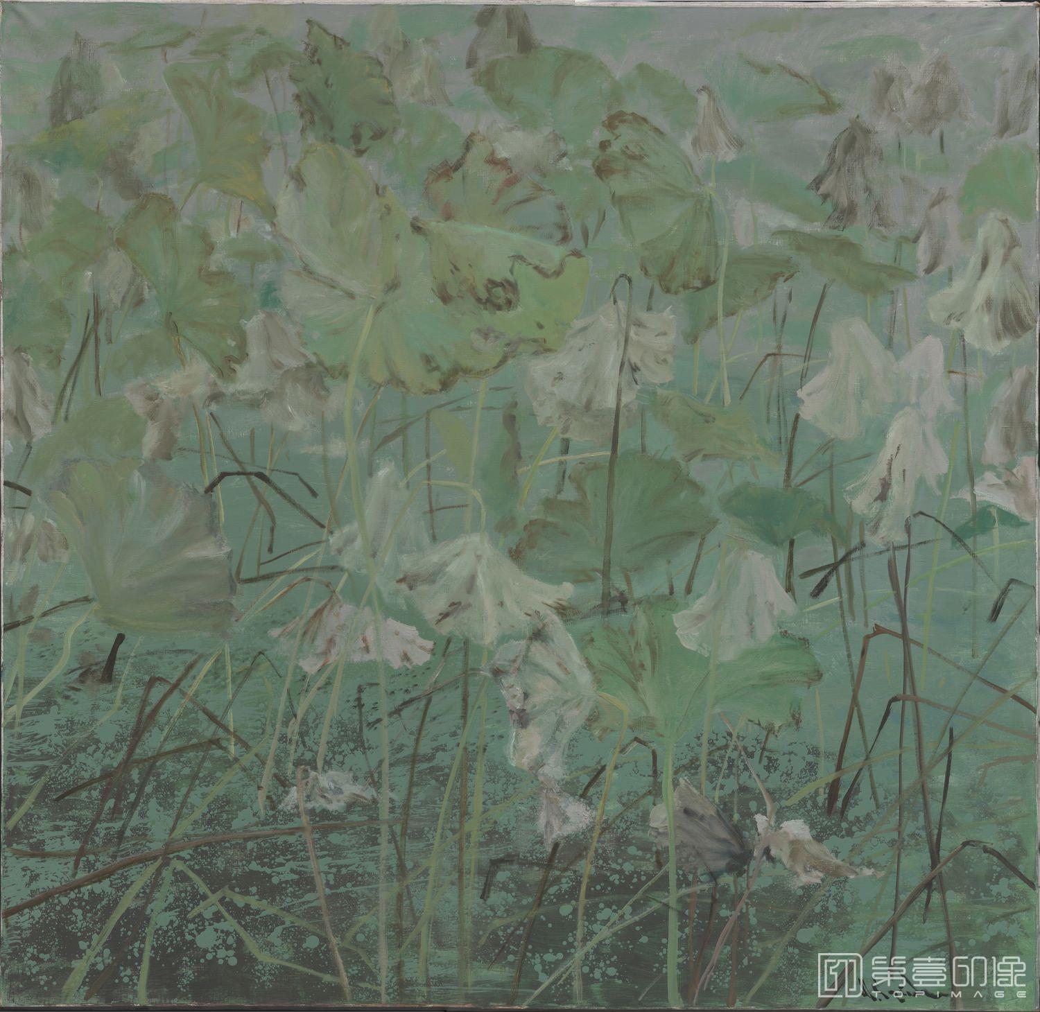 油画-乌克兰-米哈伊尔·顾依达-荷花-雨后