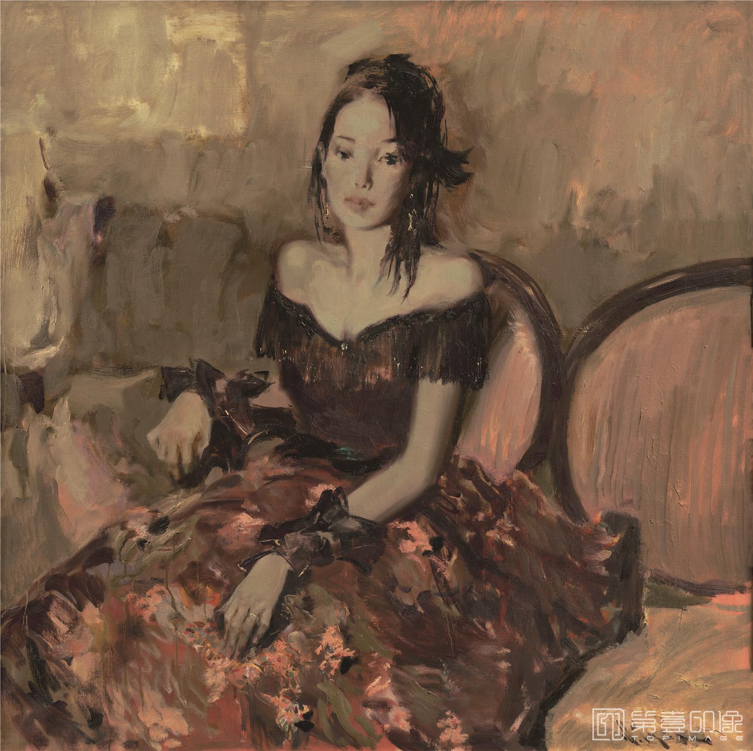 油画-乌克兰-米哈伊尔·顾依达-女人肖像画