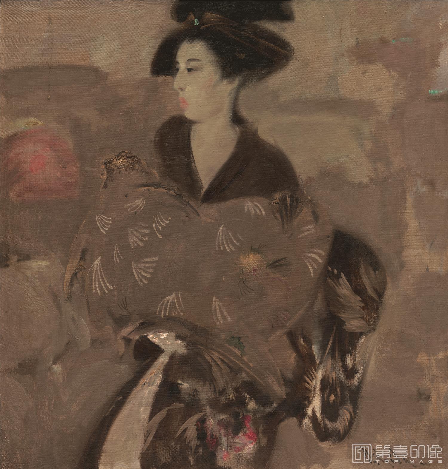 油画-乌克兰-米哈伊尔·顾依达-日本女人