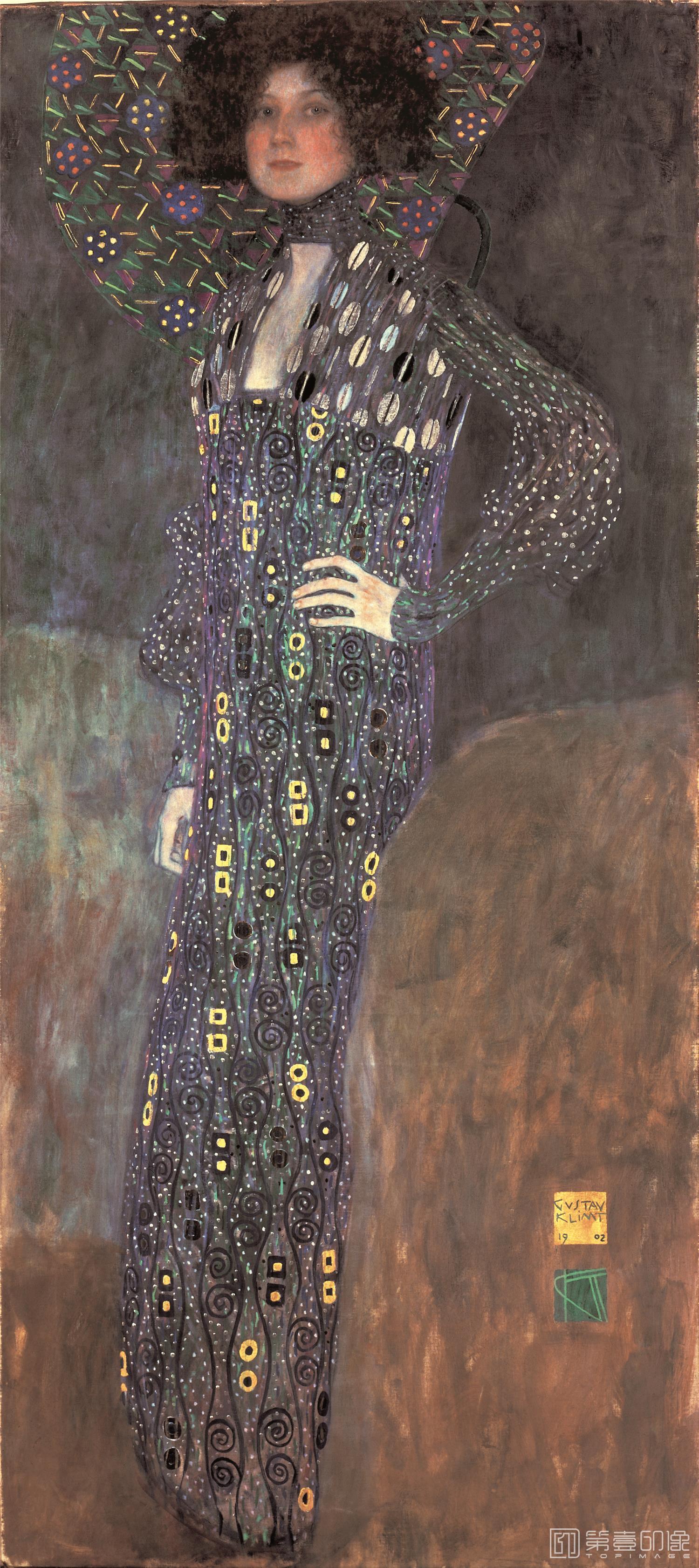 油画-油画-荷兰-克里姆特-艾米莉埃弗雷格-19x42cm
