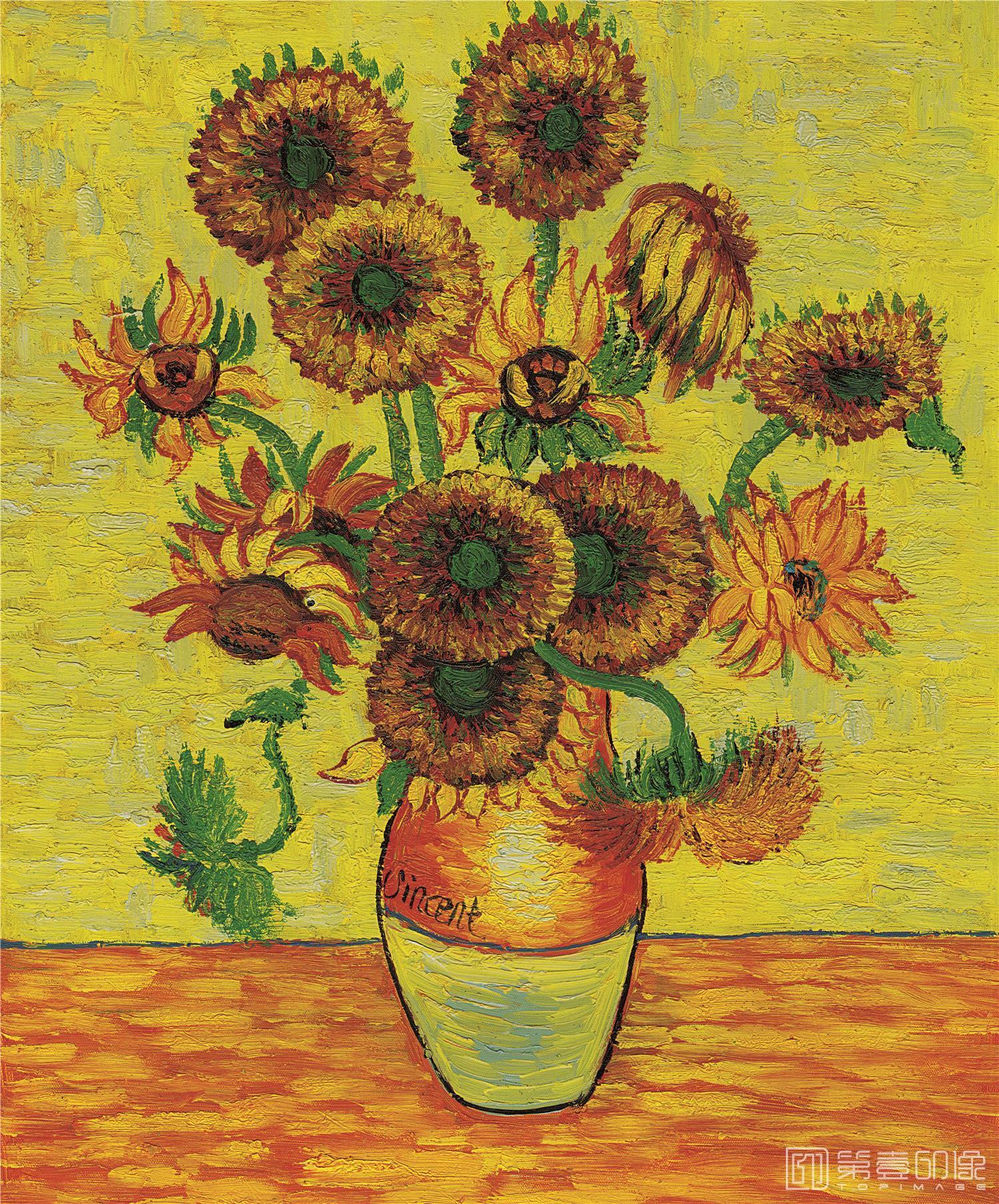 油画-油画-荷兰-文森特·威廉·梵高-向日葵-93x73cm