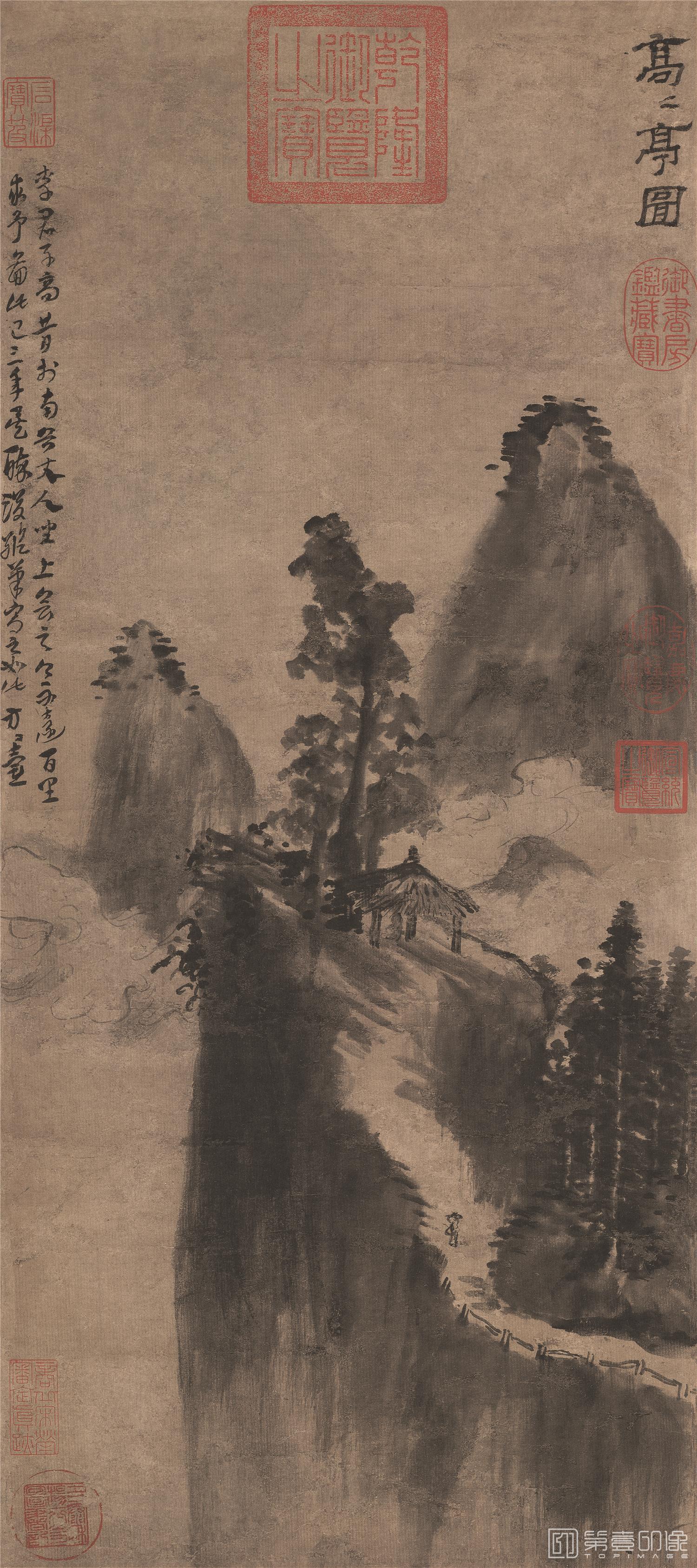 国画-高高亭图-27.4X61.6cm
