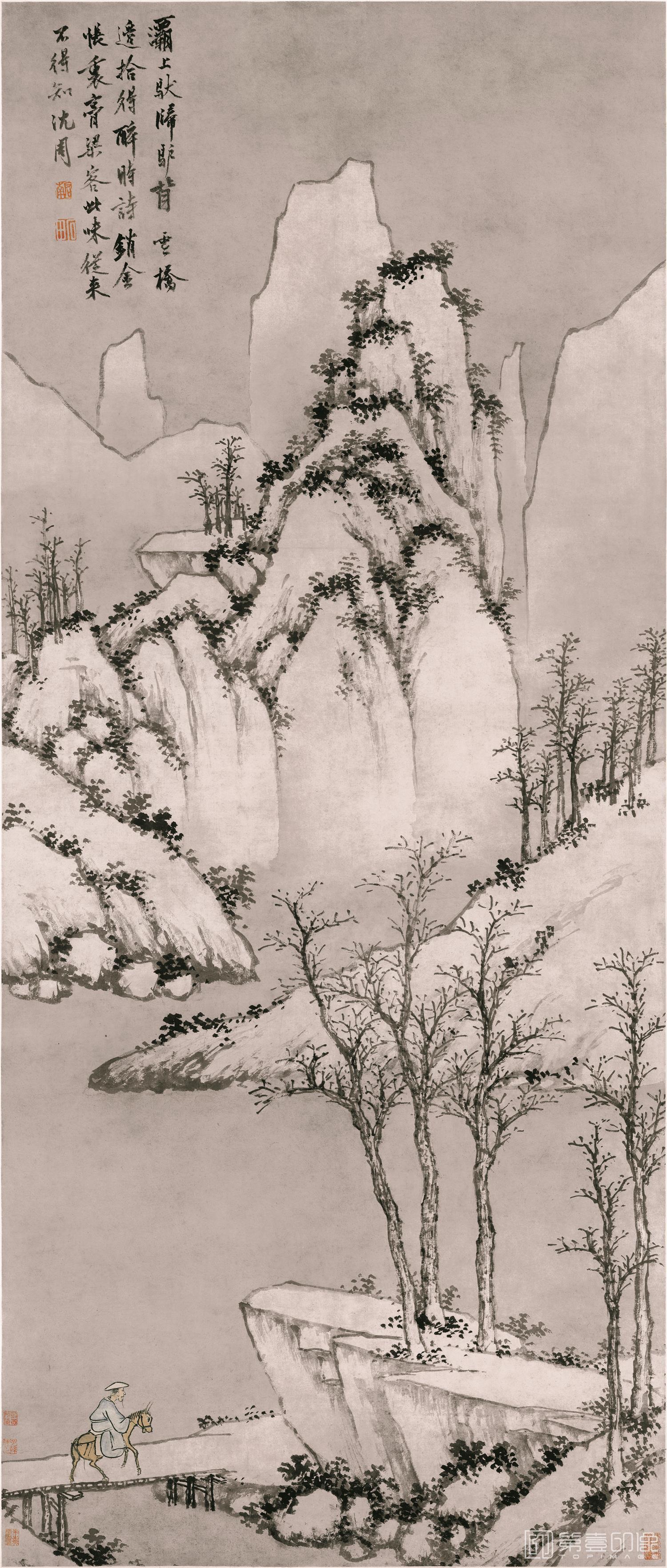 国画-灞桥风雪图