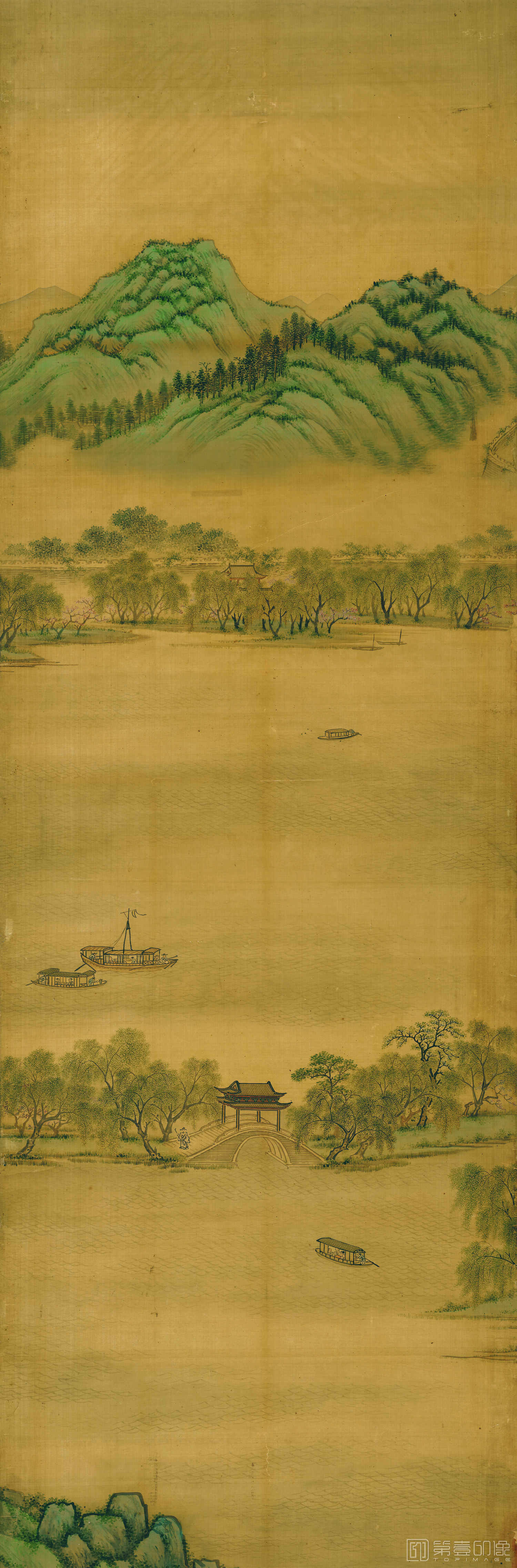 国画-西湖全景图屏十二条-10
