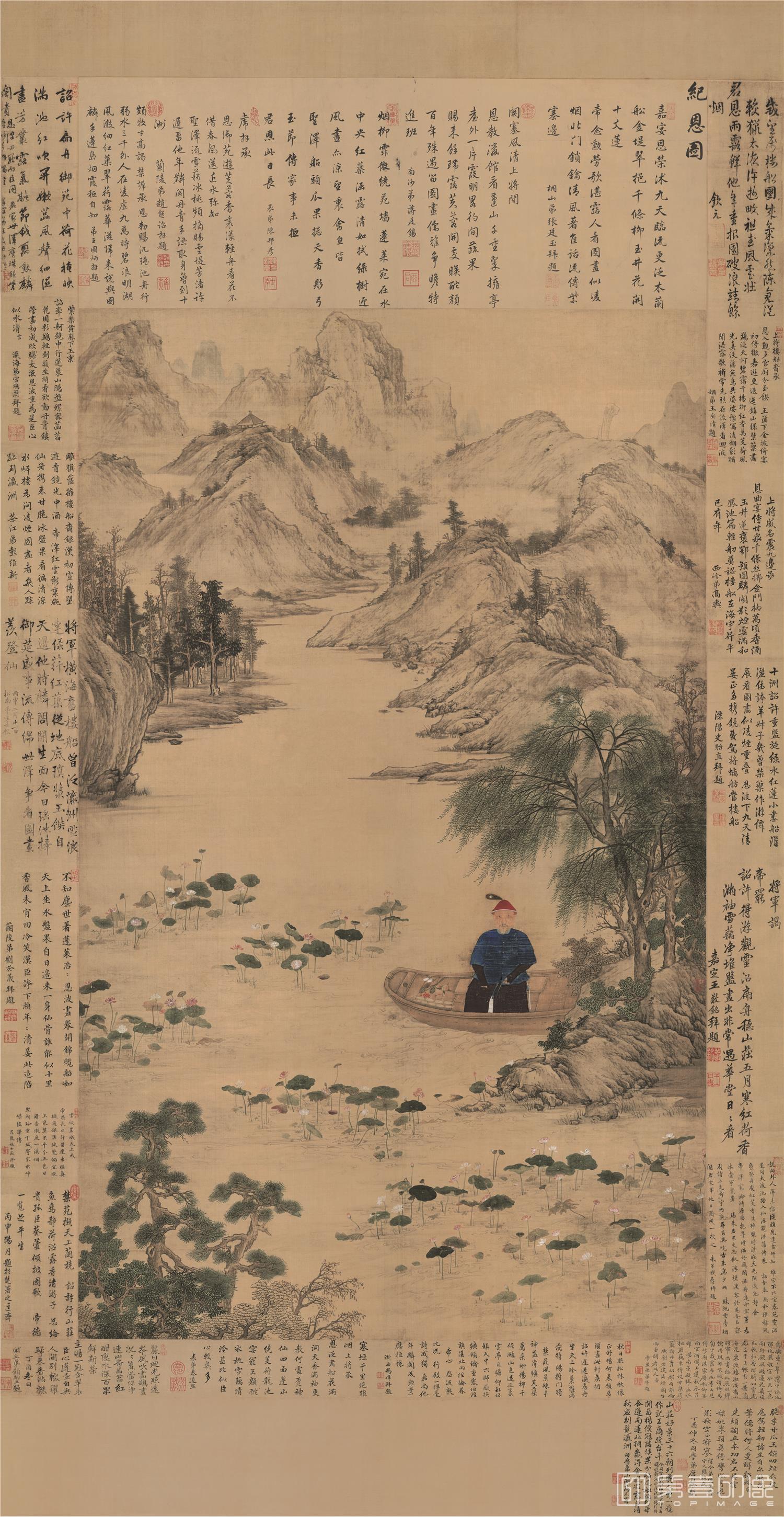 国画-杨将军记恩图-81.7x134.8cm