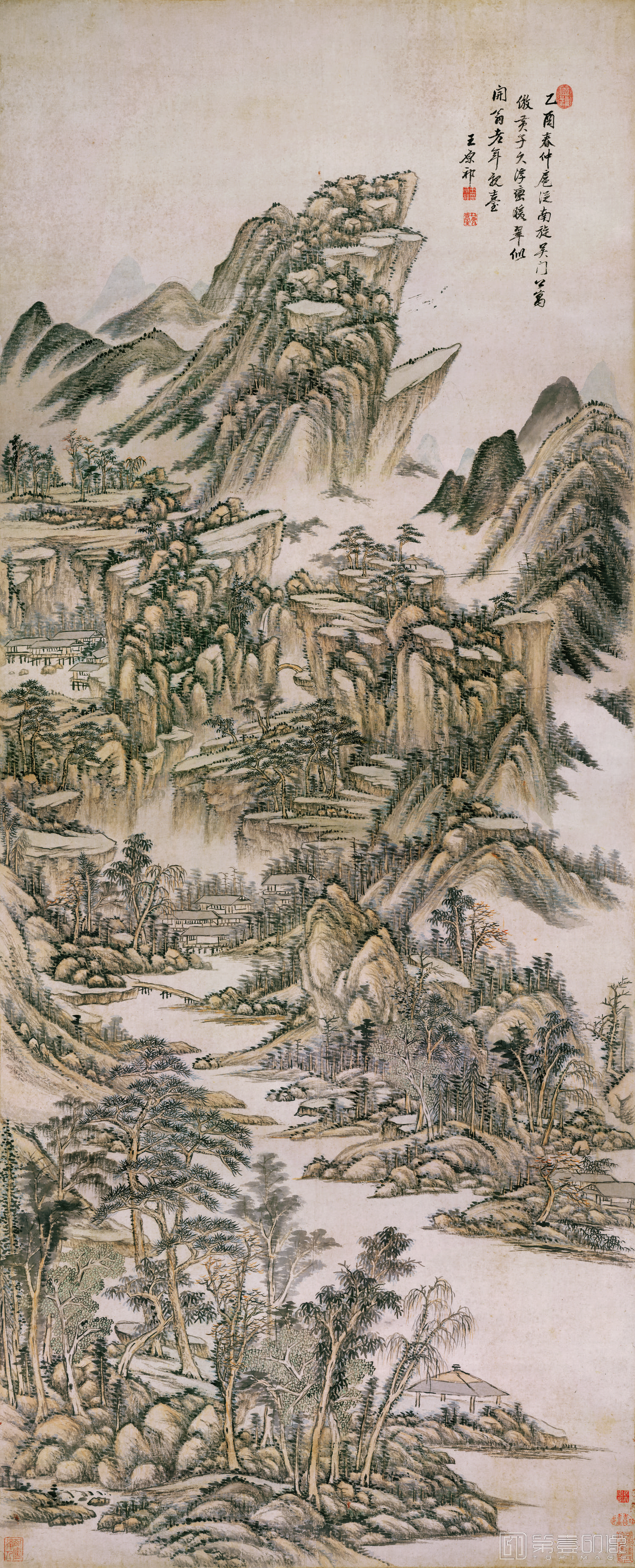 国画-浮峦暖翠图