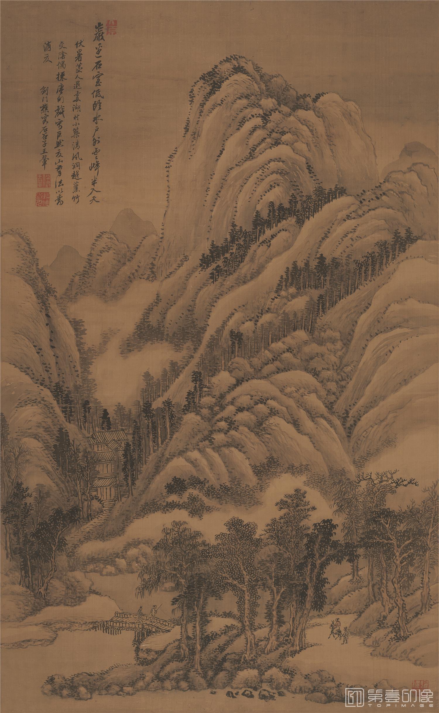 国画-仿巨然夏山笔法-50.6X82cm