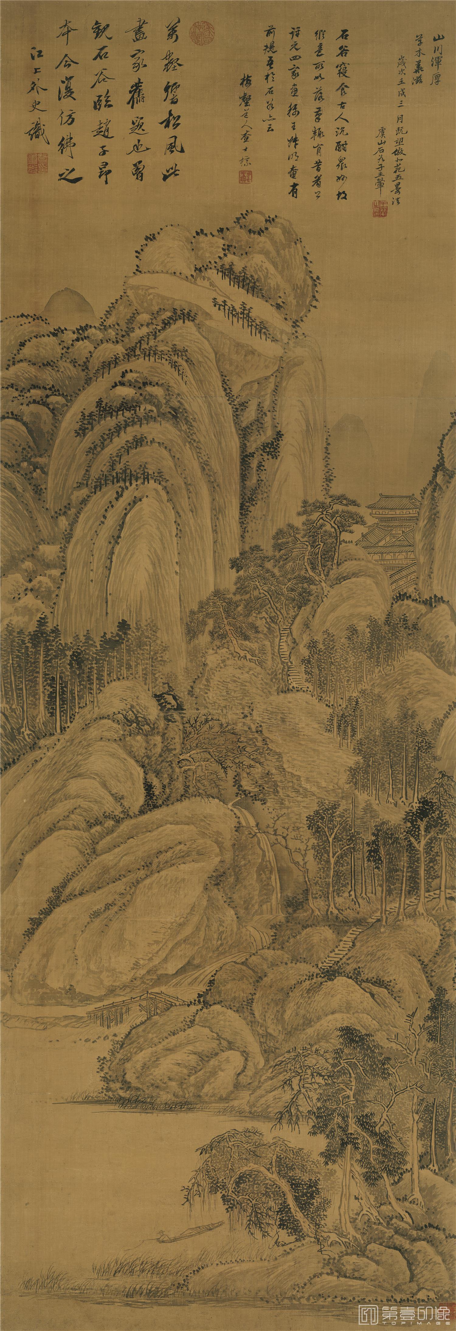 国画-山川浑厚图