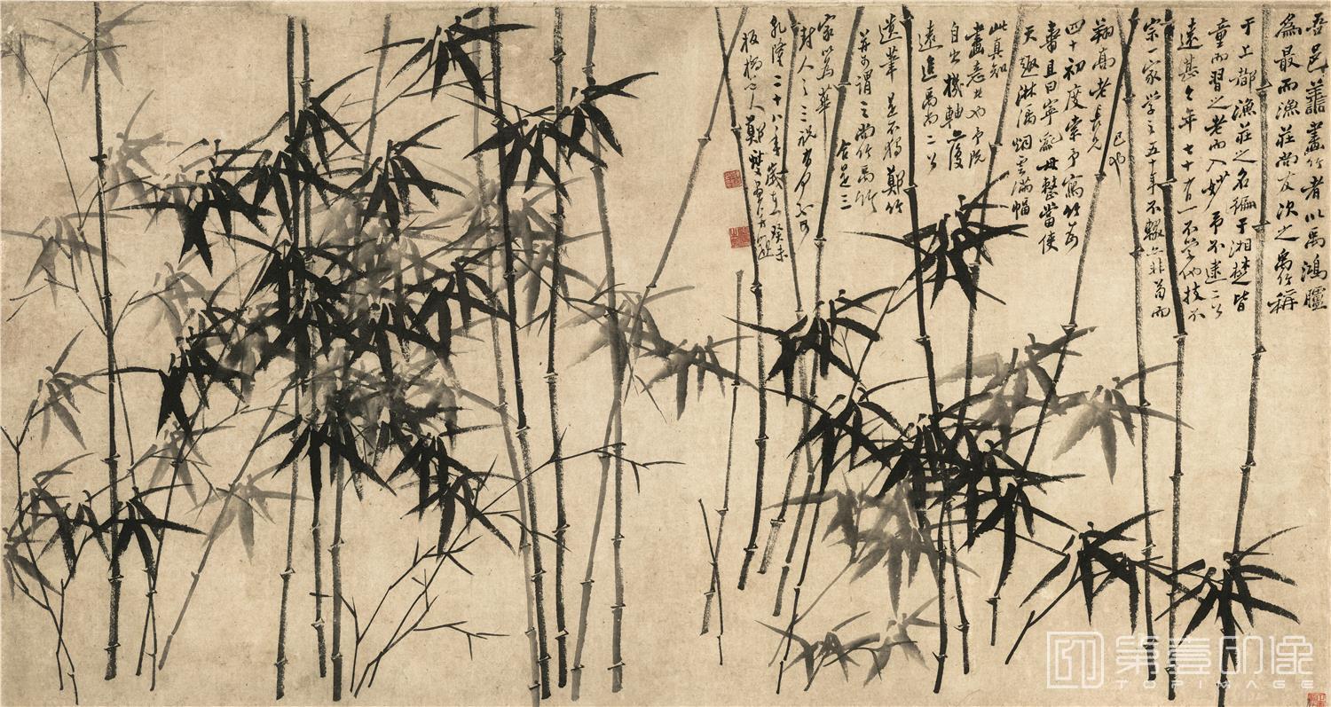 国画-墨竹图-南京博物馆藏-92x173cm