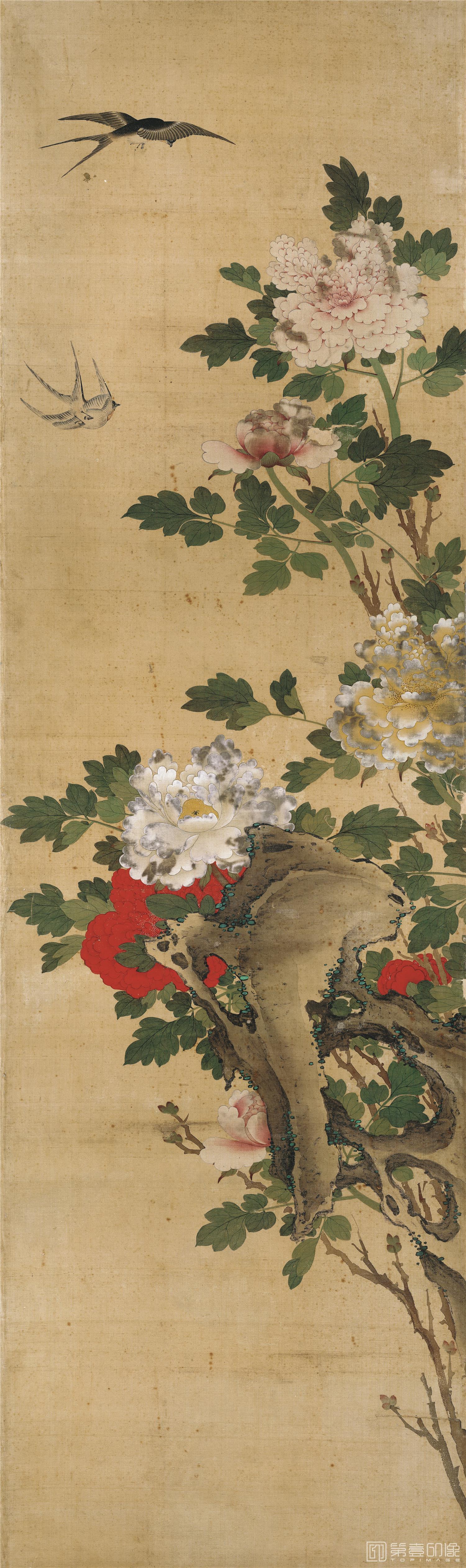 国画-四季花鸟图屏-01