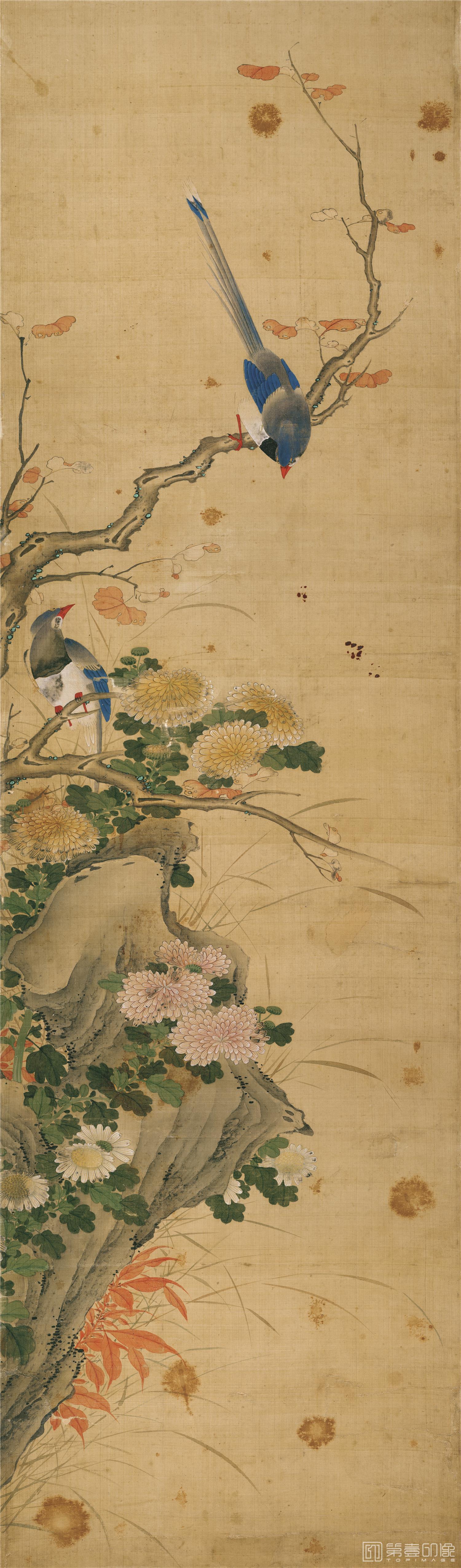 国画-四季花鸟图屏-07