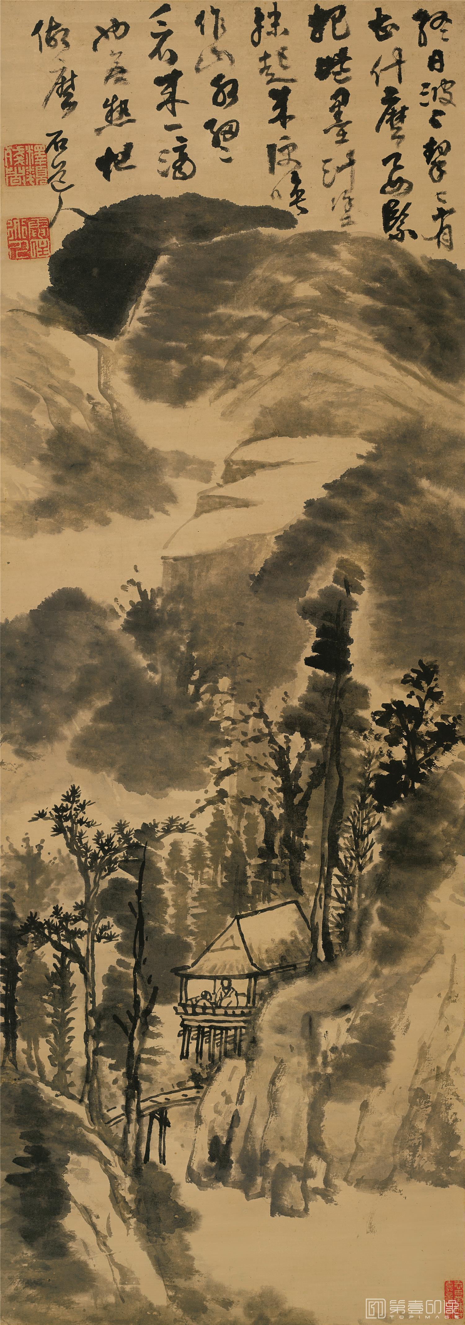 国画-泼墨溪山图