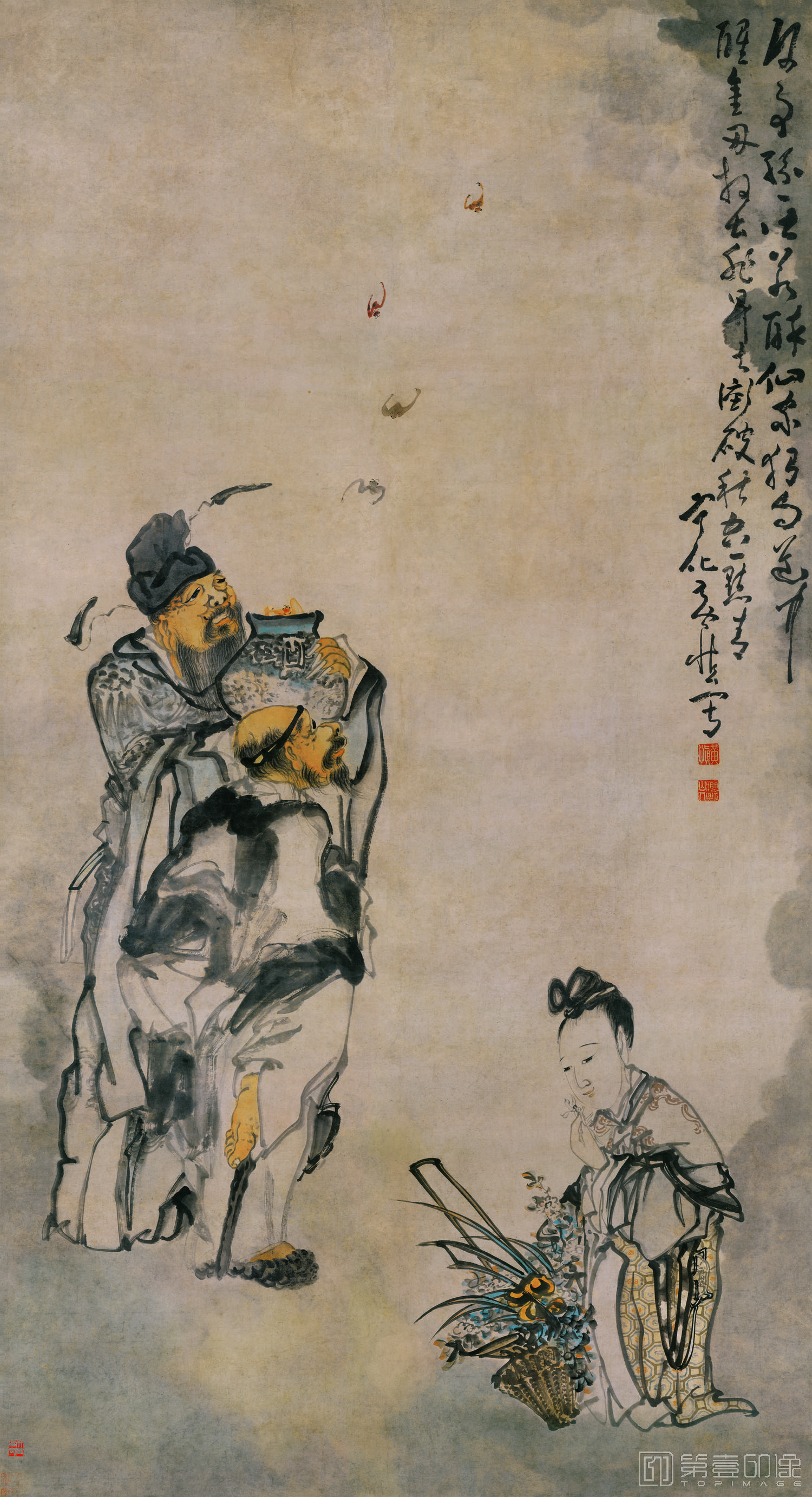 国画-来蝠图