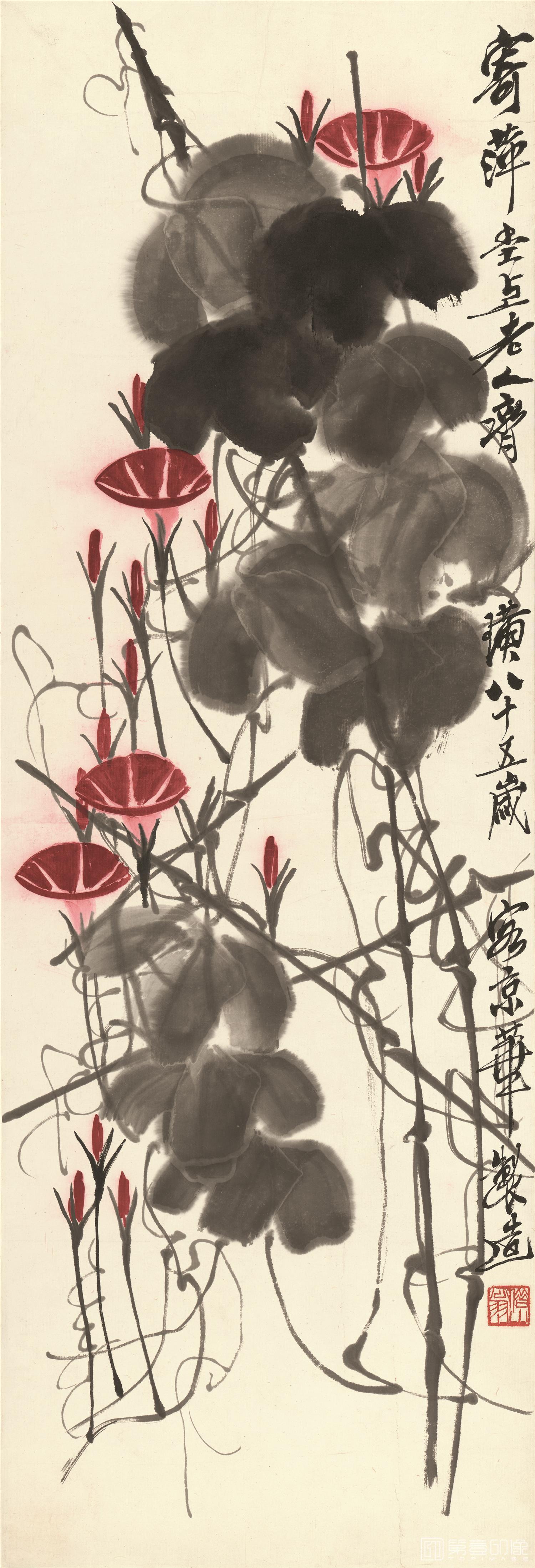 国画-牵牛花图