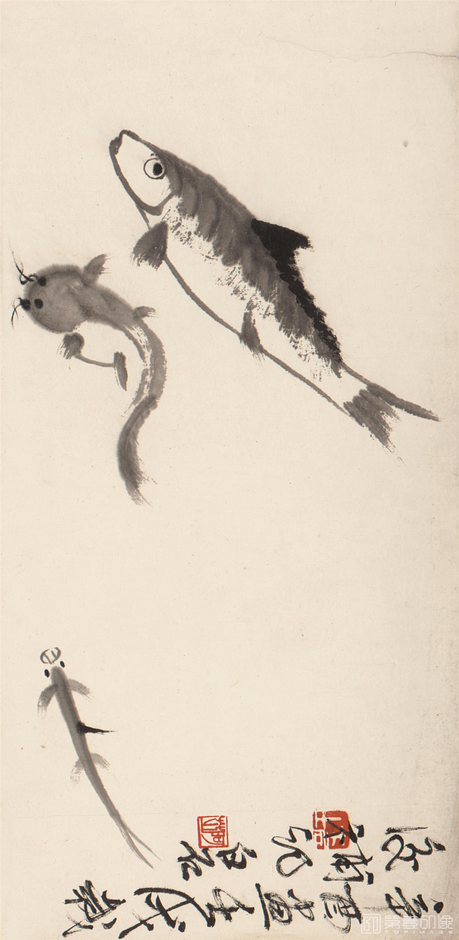 国画-鱼儿-17X34.8cm