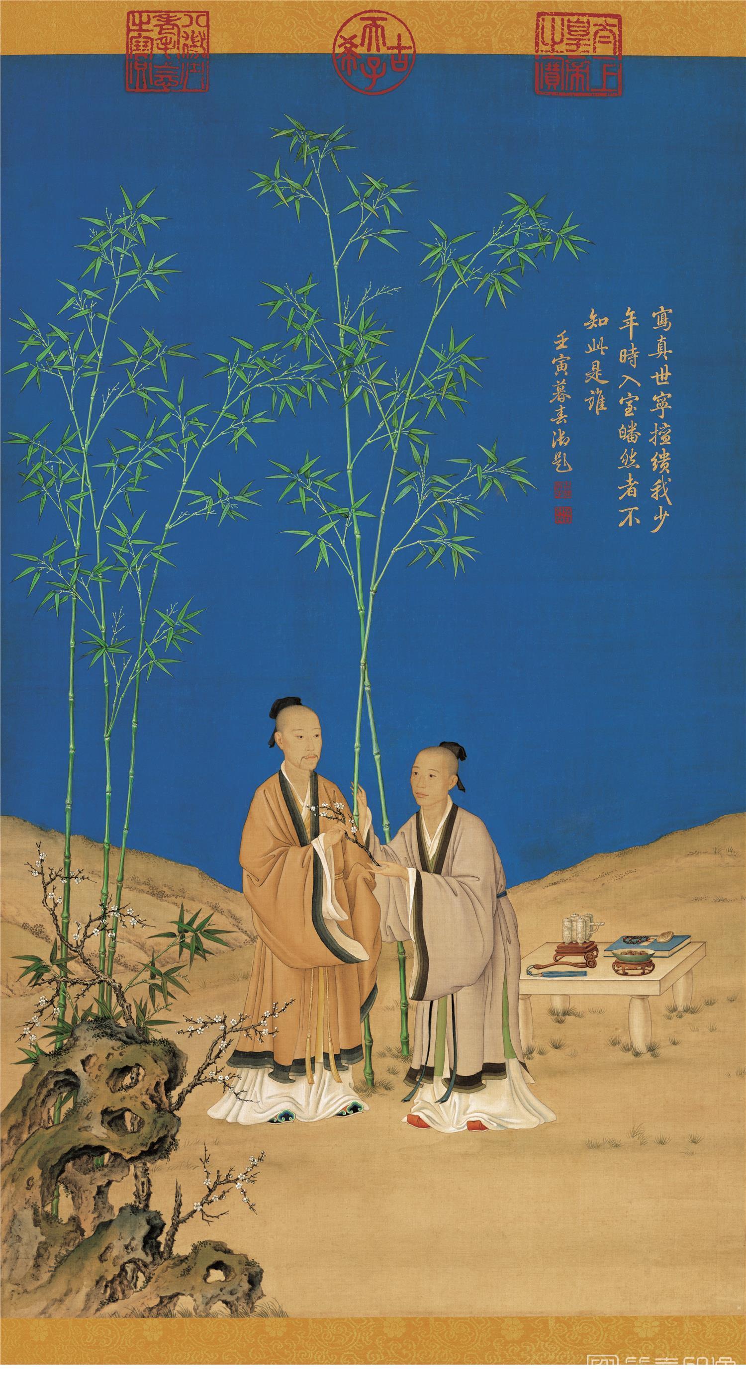 国画-平安春信图-67X126cm