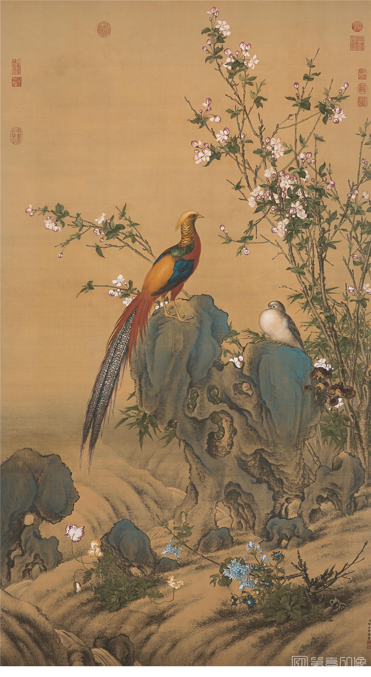 国画-锦春图-60X123cm