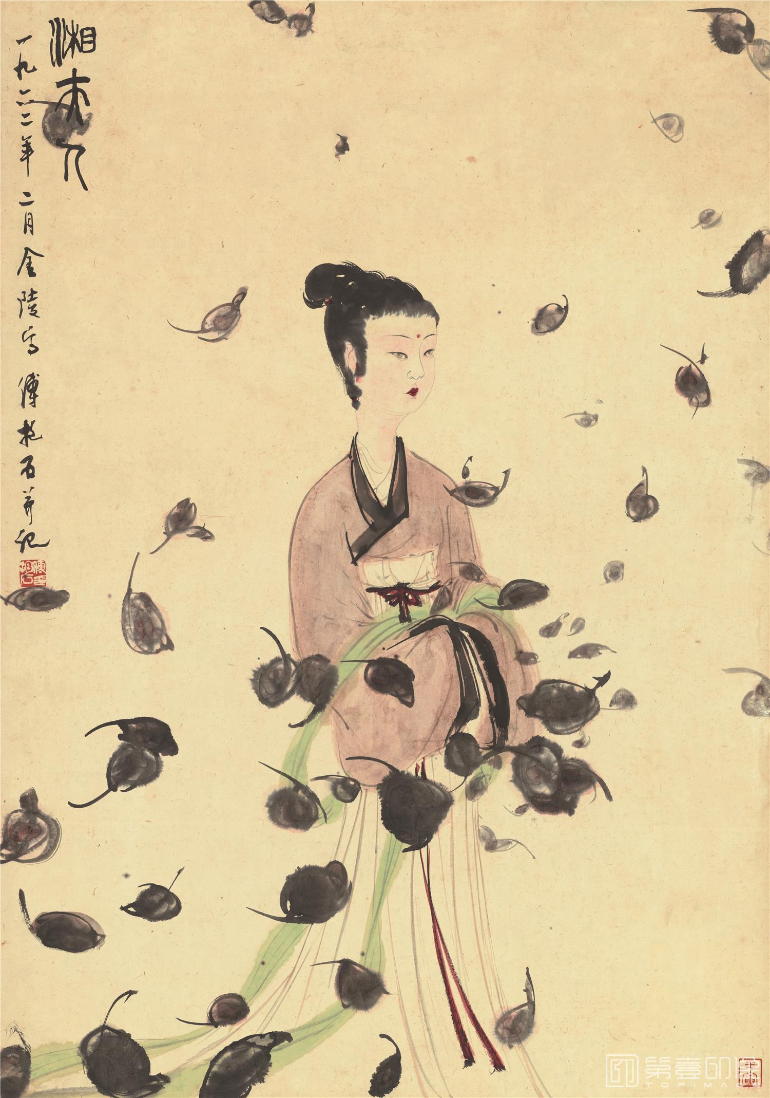 国画-湘夫人-57X80.5cm