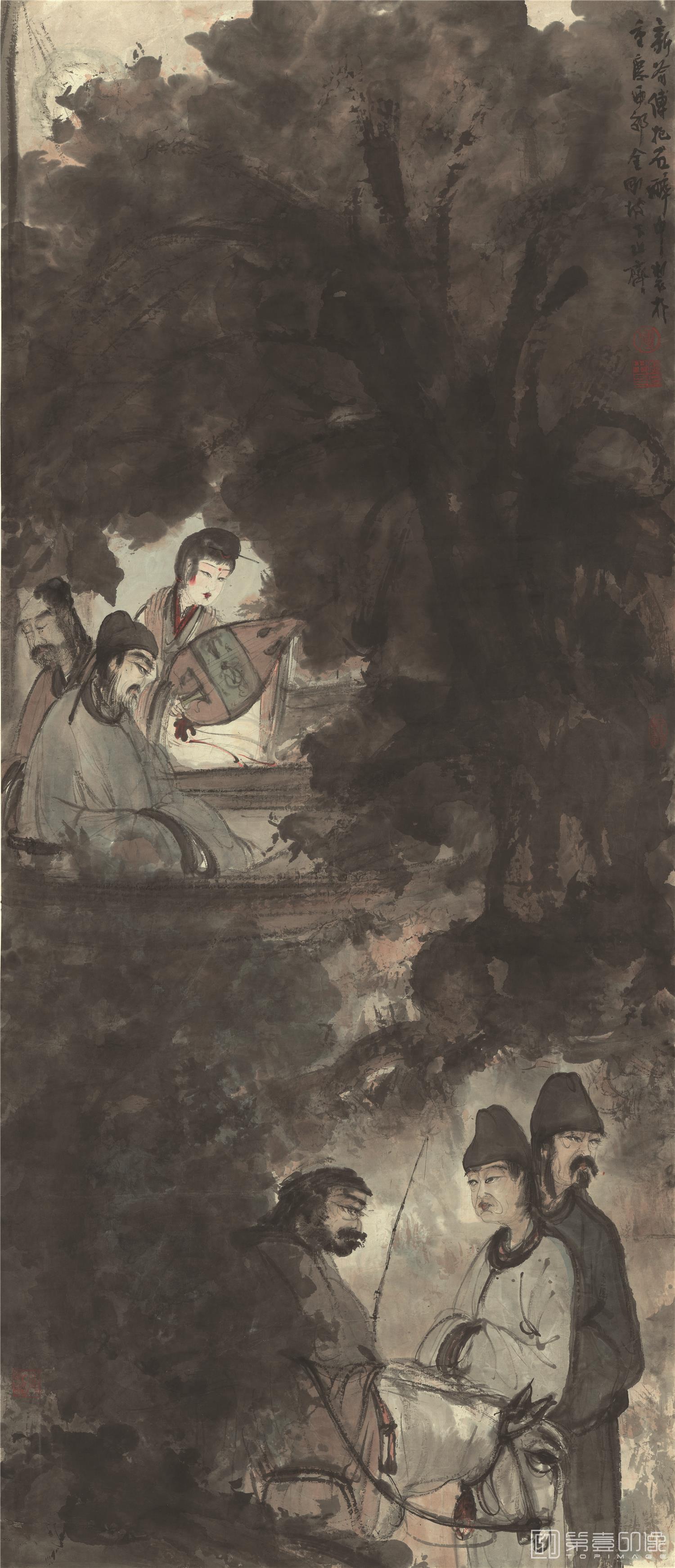 国画-人物图-63.8x148.4cm