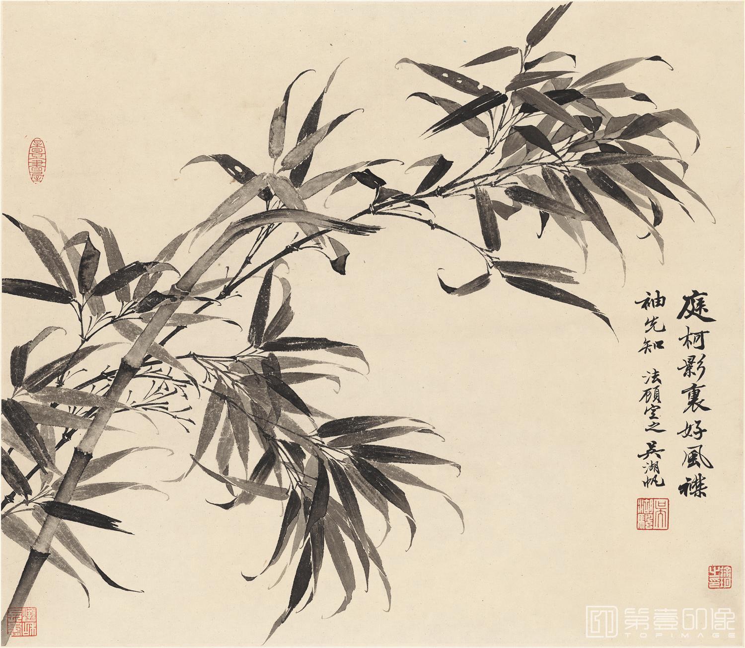 国画-竹子图-60X152cm