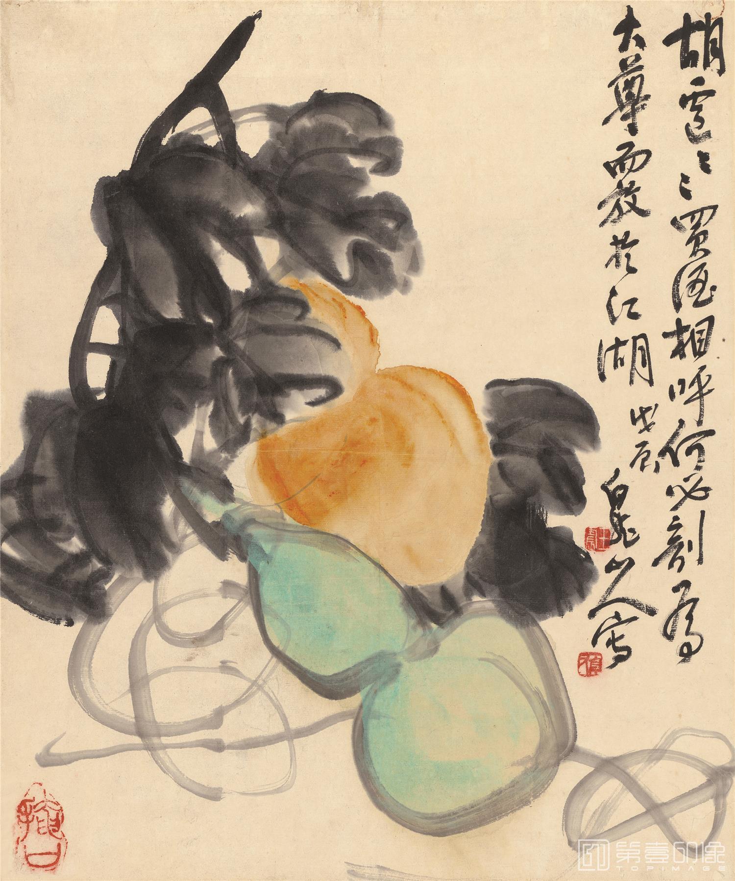 国画-花鸟册轴-27.3X32.7cm