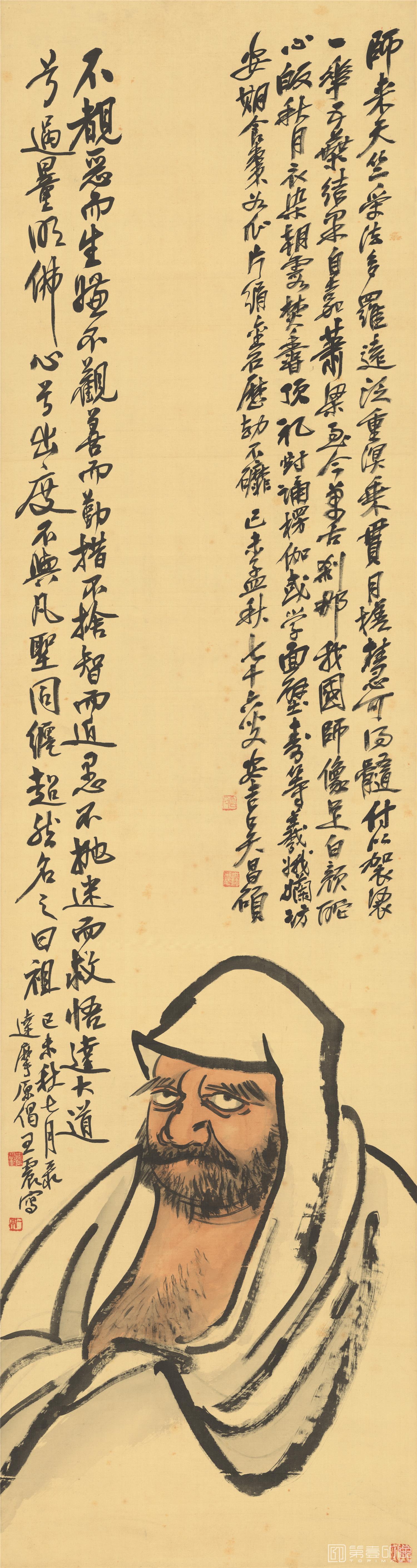 国画-达摩图轴-43X161cm