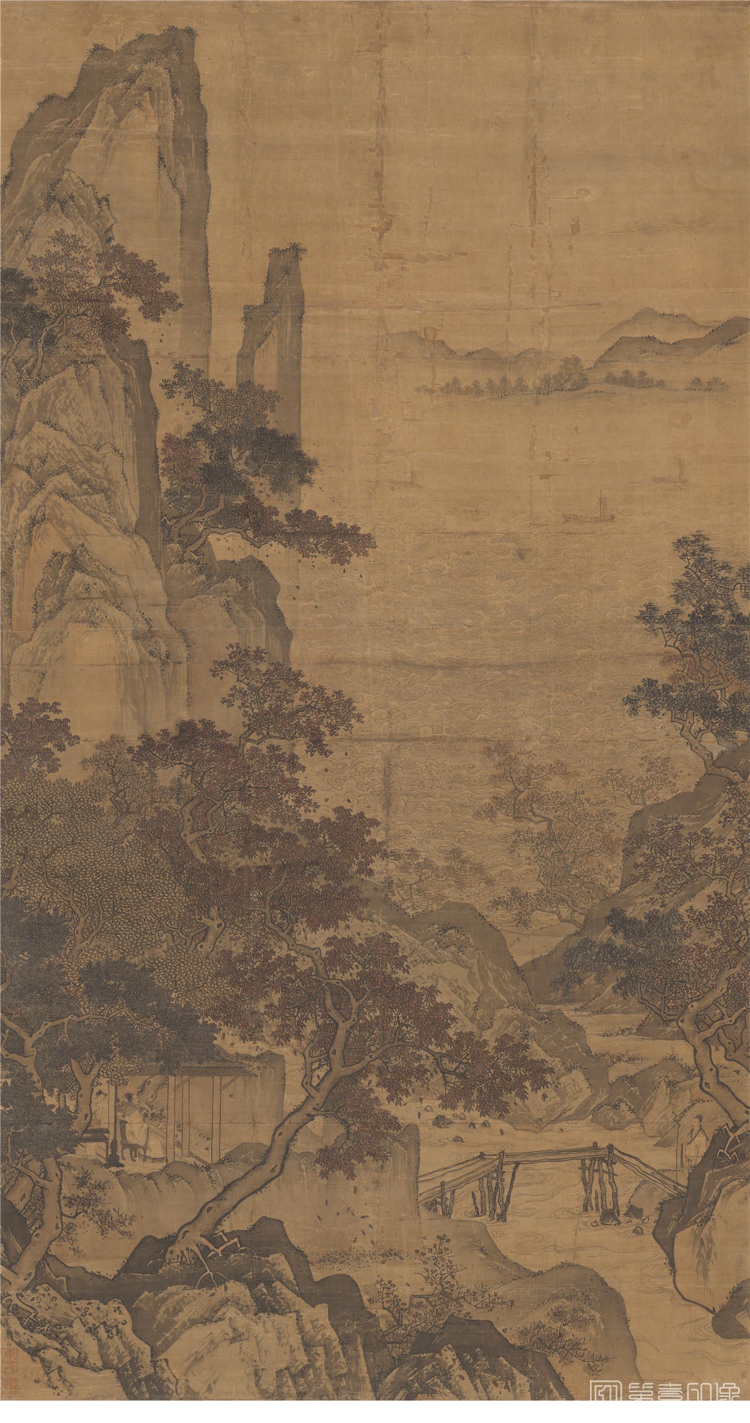 国画-观潮图-99.4X185.5cm