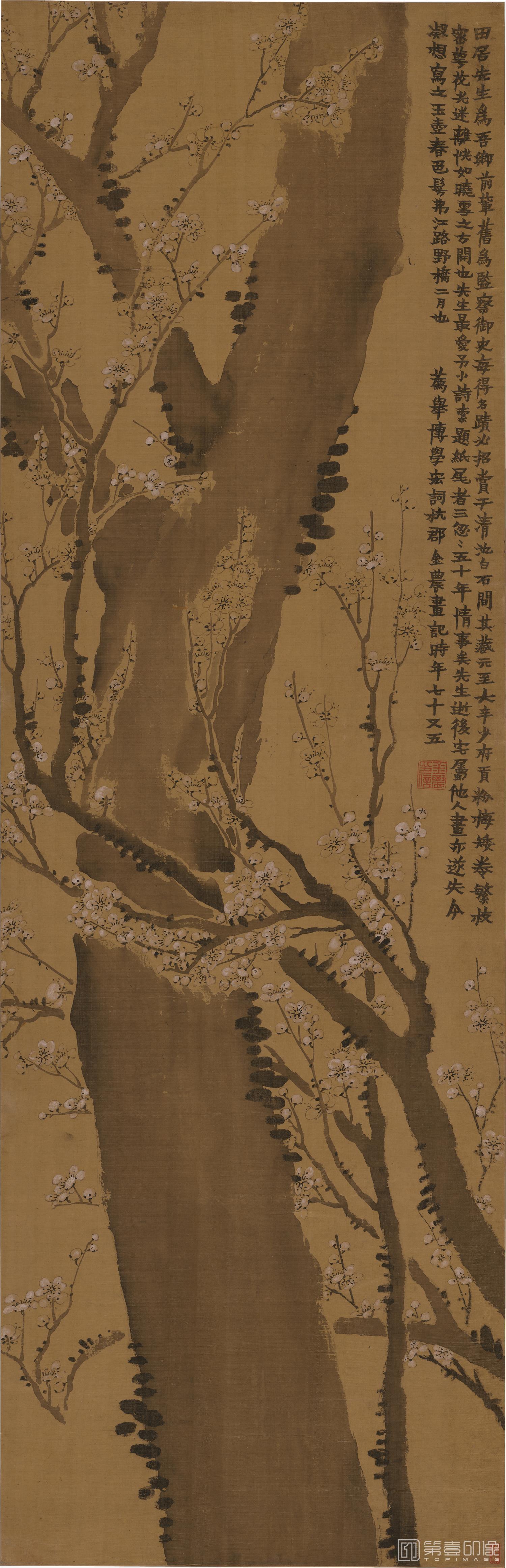 国画-梅树图轴
